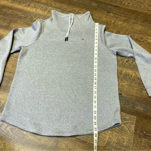 Vineyard Vines Womens Medium Gray Mock Cowl Neck Pullover Fleece Sweatshirt - Picture 4 of 10
